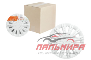 КОЛПАКИ КОЛЕСНЫЕ  R14 СЕРЕБРИСТО БЕЛЫЙ СКАЙ "AIRLINE" (2ШТ)