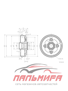 БАРАБАН ТОРМОЗНОЙ ЗАДНИЙ DAEWOO (Matiz M100 98-05)