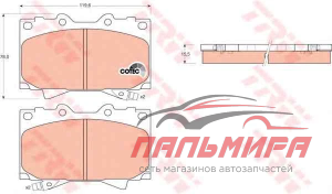 Колодки тормозные дисковые, комплект  GDB 3197