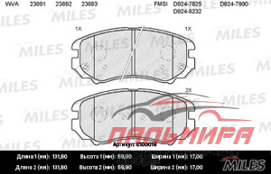 КОЛОДКИ ТОРМОЗНЫЕ HYUNDAI TUCSON/KIA SP E100019