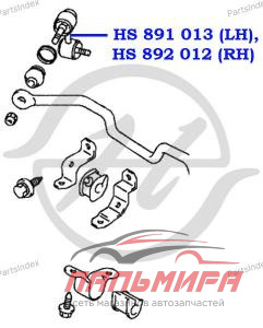 ТЯГА СТАБИЛИЗАТОРА ПЕРЕДНЕЙ ПОДВЕСКИ ЛЕВАЯ
