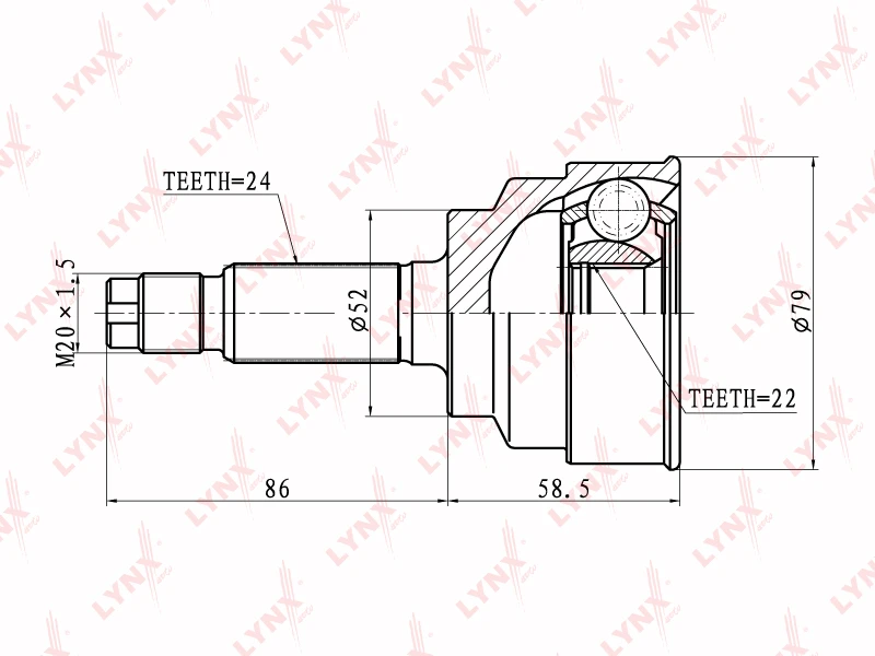 ШРУС наружный KIA Rio 1.5 00-05