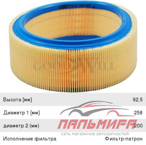 ФИЛЬТР ВОЗДУШНЫЙ AG371