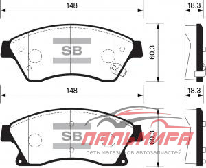КОЛОДКИ ТОРМОЗНЫЕ CHEVROLET CRUZE 10- ПЕРЕДНИЕ