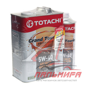 МАСЛО МОТОРНОЕ "TOTACHI GRAND TOURING" 5W/40 SN (4Л. СИН.) АКЦИЯ 4+1