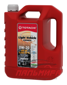 МАСЛО МОТОРНОЕ "TOTACHI NIRO LV" 0W/20 SP/SN PLUS (4Л. СИН.)