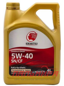 МАСЛО МОТОРНОЕ "IDEMITSU GASOLINE DIESEL" 5W/40 (4Л. СИН.)