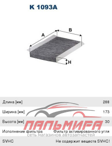 ФИЛЬТР САЛОНА FILTRON K1093A
