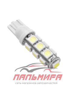 ЛАМПА T10 12V WHITE 13 SMD "МАЯК" ГАБАРИТ