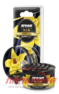 ОСВЕЖИТЕЛЬ "AREON" KEN BLISTER VANILLA MIA/ ВАНИЛА МИА, БАНКА ДРЕВЕСН.ОПИЛКИ