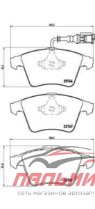 КОЛОДКИ ТОРМОЗНЫЕ ДИСКОВЫЕ ПЕРЕДНИЕ BREMBO P85081