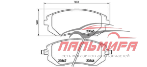 КОЛОДКИ ТОРМОЗНЫЕ ДИСКОВЫЕ ПЕРЕДНИЕ SUBAR