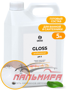 125799 ЧИСТЯЩЕЕ СРЕДСТВО ДЛЯ САН.УЗЛОВ "GLOSS PROFESSIONAL" (КАНИСТРА 5,3КГ) GRASS/4 ШТ