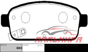 Колодки зад.CHEVROLET CRUZE (J300, J305) CKKD-22