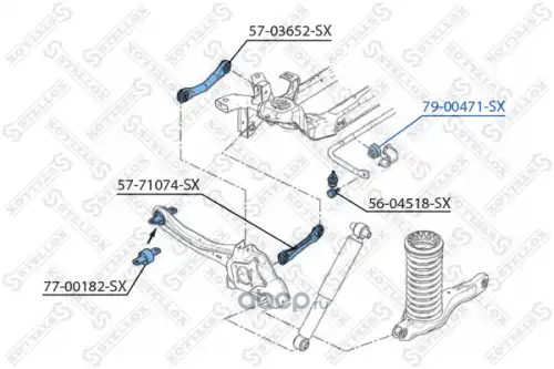 ВТУЛКА СТАБИЛИЗАТОРА ЗАДНЕГО STELLOX 79-00471-SX