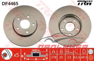 ДИСК ТОРМОЗНОЙ TRW DF4465