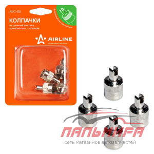 КОЛПАЧОК КАМЕРЫ (ХРОМ, МЕТАЛЛ, 4 ШТ) С КЛЮЧОМ