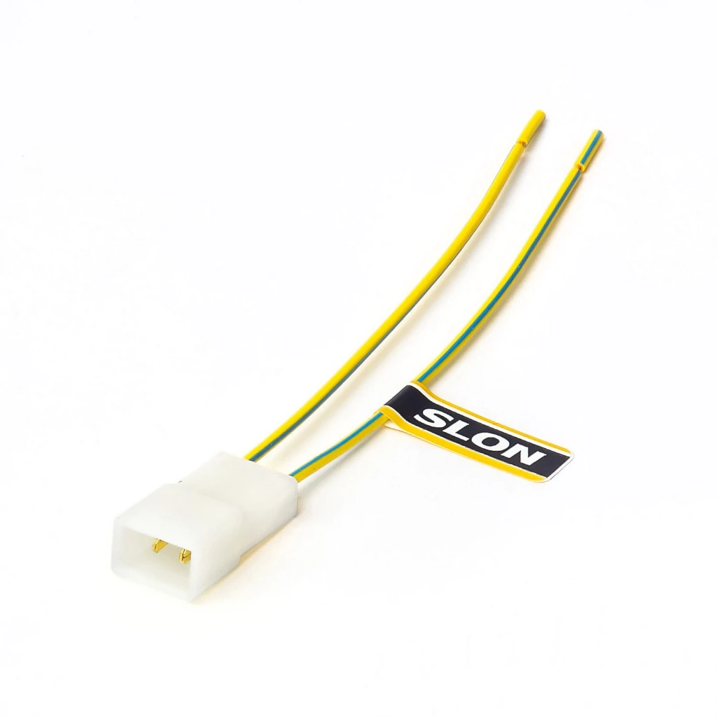 КОЛОДКА РАЗЪЕМОВ (2-КОНТАКТ.) 2,8 С ПРОВОДОМ (ПАПА) "SLON"