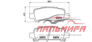 КОЛОДКИ ТОРМОЗНЫЕ ДИСКОВЫЕ ЗАДН SUBARU: FORESTER 97-02 , FORESTER 02-, IMPREZA КУПЕ