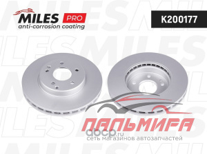 Диск тормозной Miles PRO (антикоррозийное покрытие) MERCEDES W202/W203/W210/R170 2.0-3.0 передний ве