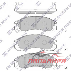 Колодки тормозные MITSUBISHI PAJERO/OUTLANDER 00- передн.