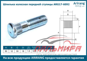 ШПИЛЬКА СТУПИЦЫ ПЕРЕДНЯЯ ACCENT