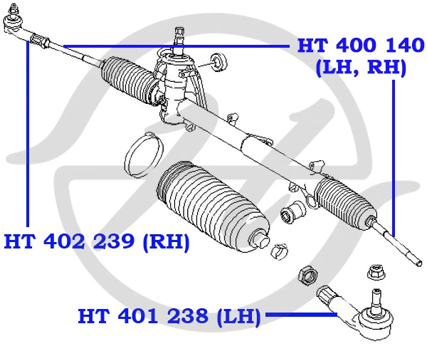 НАКОНЕЧНИК РУЛЕВОЙ ТЯГИ, ЛЕВЫЙ HT401238