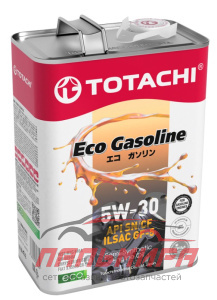 МАСЛО МОТОРНОЕ "TOTACHI ECO GASOLINE" 5W/30 SN/CF (4Л. П/СИН.)