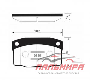 КОЛОДКИ ПЕРЕДНИЕ SP1055