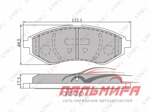 КОЛОДКИ ТОРМОЗНЫЕ ПЕРЕДНИЕ CHEVROLET AVEO "LYNXAUTO"