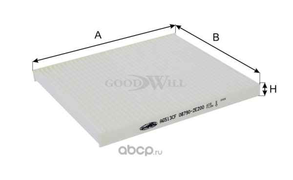 ФИЛЬТР ВОЗДУШНЫЙ "GOODWILL" AG513CF
