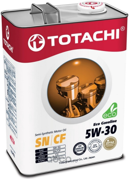 МАСЛО МОТОРНОЕ "TOTACHI ECO GASOLINE" 5W/30 SN/CF (4Л. П/СИН.)