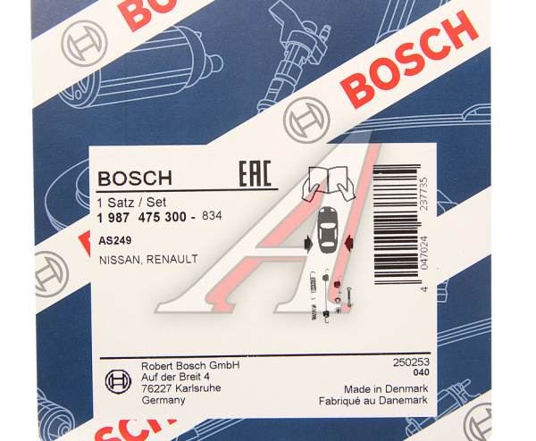 УСТАНОВОЧНЫЙ КОМПЛЕКТ ТОРМОЗНЫХ КОЛОДОК BOSCH