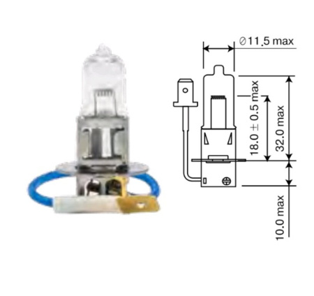 ЛАМПА H3 24V 70W PK22s "МАЯК"