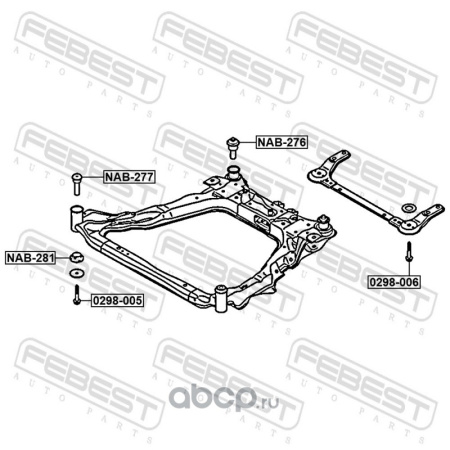 Сайлентблок подрамника NISSAN QASHQAI 06-/X-TRAIL T31 2007 пер.
