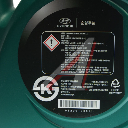 МАСЛО МОТОРНОЕ "HYUNDAI/KIA PREMIUM LS DIESEL" 5W/30 СH-4 (6Л. СИН.)