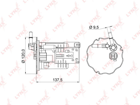 ФИЛЬТР ТОПЛИВНЫЙ ПОГРУЖНОЙ MAZDA 323(BJ)  LYNX LF967M