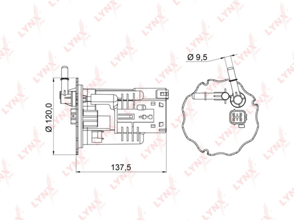 ФИЛЬТР ТОПЛИВНЫЙ ПОГРУЖНОЙ MAZDA 323(BJ)  LYNX LF967M