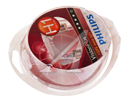 ЛАМПА H1 12V 55W P14.5s "PHILIPS" VISION PLUS +50% (БЛИСТЕР, КРУГ)