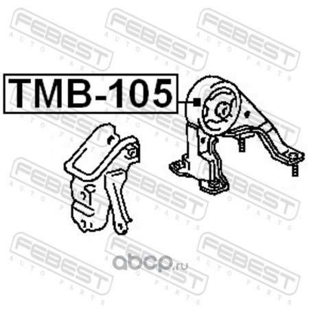 САЙЛЕНТБЛОК ЗАДН ОПОРЫ ДВИГАТЕЛЯ TOYOTA CALDINA 92-02 TMB-105