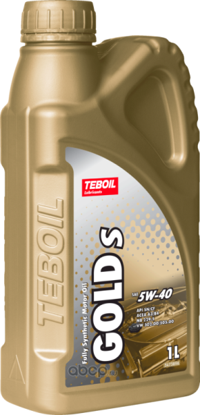 МАСЛО МОТОРНОЕ "TEBOIL" GOLD S 5W/40 SN/CF, A3/B4 (1Л, СИНТ)