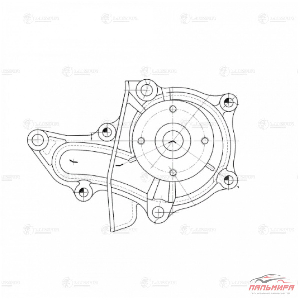 НАСОС ВОДЯНОЙ ДЛЯ А/М TOYOTA COROLLA (91-) 1.3I/1.5I/1.6I [4A, 5A, 8A] (БЕЗ КОРПУСА) (LWP 1944)
