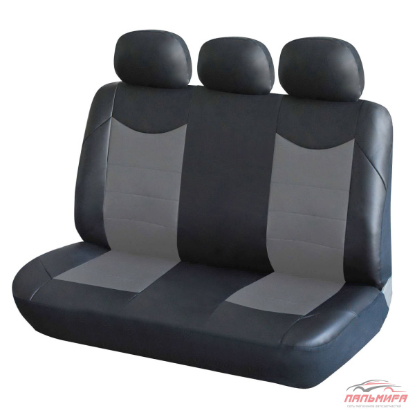 ЧЕХЛЫ "AIRLINE" CONSUL 11 ПР. ИСК.КОЖА УНИВЕРСАЛЬНЫЕ ЧЕРНО-СЕРЫЕ ACS-UEL-07