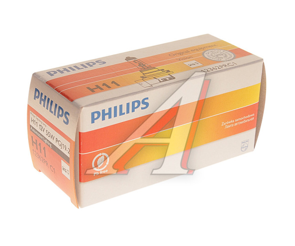 ЛАМПА H11 12V 55W PGJ19-2 "PHILIPS" VISION