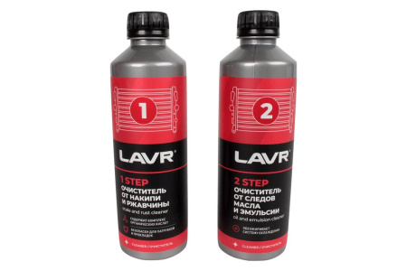 ОЧИСТИТЕЛЬ СИСТЕМЫ ОХЛАЖДЕНИЯ "LAVR" (2-Х КОМП., 330 МЛ)