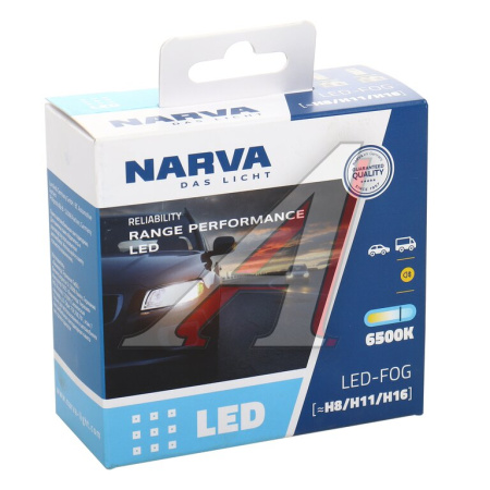 ЛАМПА H11 12V/24V 6500К "NARVA" FOG (2 ШТ.)