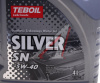 МАСЛО МОТОРНОЕ "TEBOIL" SILVER SN 5W/40 SN/CF, A3/B4 (4Л, П/СИНТ)