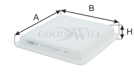 ФИЛЬТР ВОЗДУШНЫЙ GOODWILL AG473 ECO