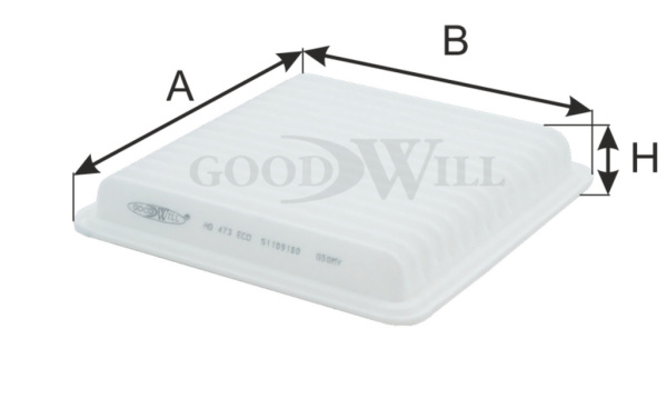 ФИЛЬТР ВОЗДУШНЫЙ GOODWILL AG473 ECO