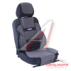 НАКИДКА НА СИДЕНЬЕ "AUTOPROFI MUTTLI  COMFORT" ОРТОП. ВЕЛЮР ЧЕРНАЯ-Т.СЕРЫЙ